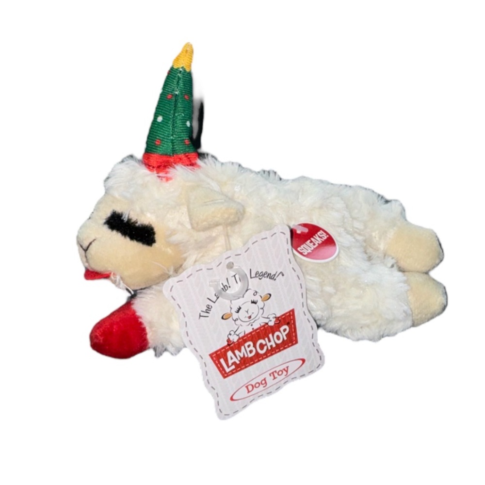 Lamb Chop Small Plush Christmas Dog Toy